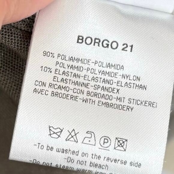 Giorgio Armani Vintage Gray Embroidered Floral Mesh Top Size 10 - Picture 5 of 6